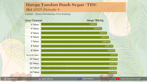 Harga TBS bln Mei 2025 Periode I